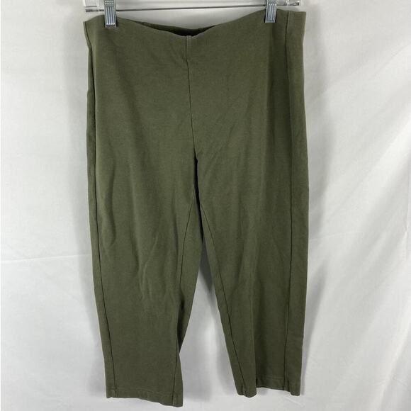 J Jill Slim Leg Cropped Pure Jill Green Pant Size Small - Picture 1 of 3